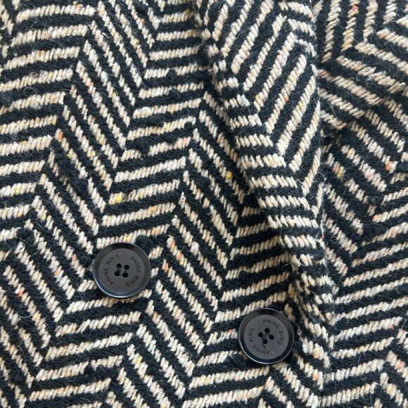 Anine Bing Diana Oversized Wool Herringbone Jacket - Picture 6 of 10